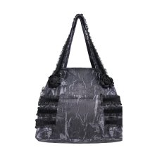 画像7: Gothic Lace-Trimmed Rose Cross Bag / BLACK / ハンドバッグ【Devil Fashion】 (7)