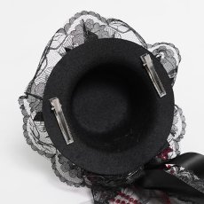 画像13: Beaded Rose Tulle Veil Mini Top Ha / ミニハット【Devil Fashion】 (13)