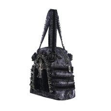画像6: Gothic Lace-Trimmed Rose Cross Bag / BLACK / ハンドバッグ【Devil Fashion】 (6)