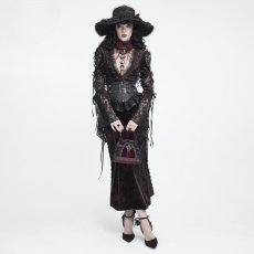 画像4: Gothic Lace-Trimmed Rose Cross Bag / RED / ハンドバッグ【Devil Fashion】 (4)
