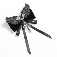 画像8: Bat Cross Bowknot Hairpin / ヘアピン / ブローチ【Devil Fashion】 (8)