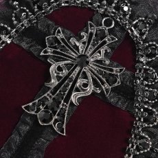 画像9: Gothic Lace-Trimmed Rose Cross Bag / RED / ハンドバッグ【Devil Fashion】 (9)