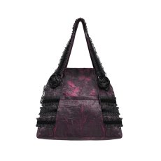 画像7: Gothic Lace-Trimmed Rose Cross Bag / RED / ハンドバッグ【Devil Fashion】 (7)