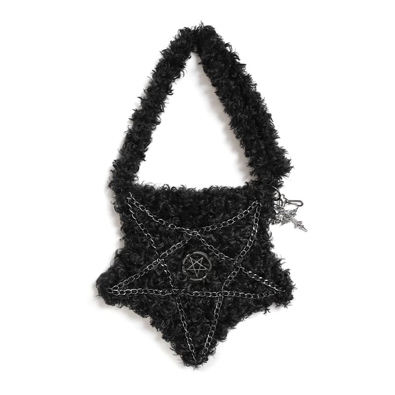 Plush Pentacle Chained Crossbody Bag / ショルダーバッグ【Devil