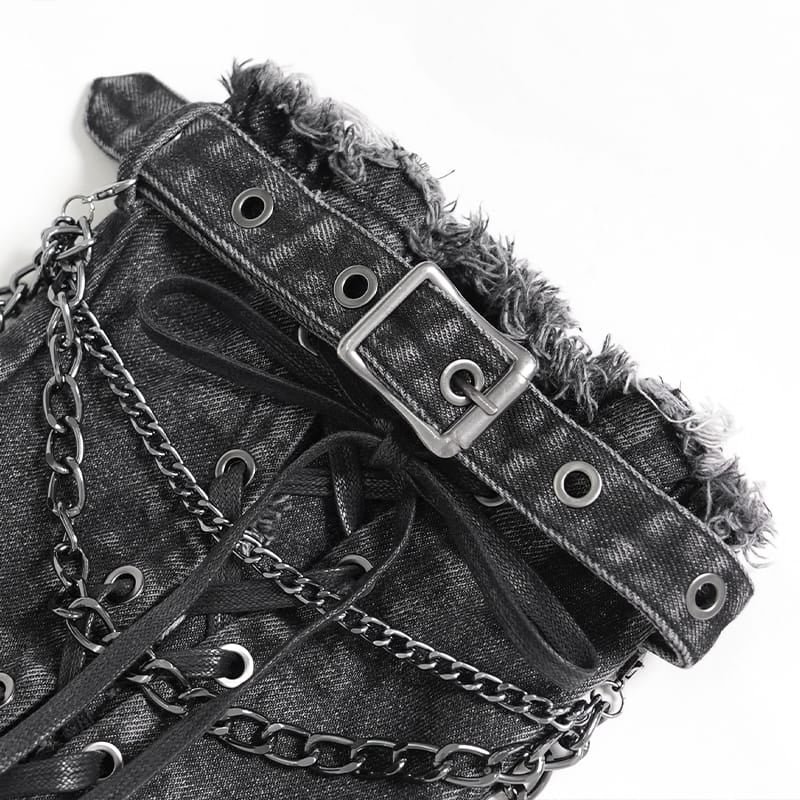 Frayed Raw Edge Ripped Flared Leg Warmers / レッグウォーマー