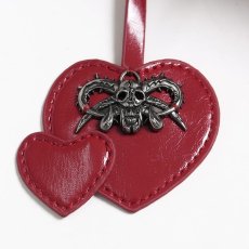 画像9: Red Heart with Pentacle and Spikes Handbag / ハンドバッグ【Devil Fashion】 (9)