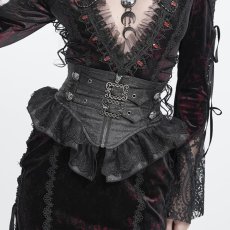画像3: Ruffled Buckle Straps Lace-up Girdle / コルセットベルト【Devil Fashion】 (3)