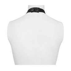 画像8: Black / Glossy pleated Gothic collar and bow tie / ジャボタイ (8)