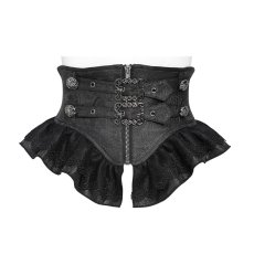 画像1: Ruffled Buckle Straps Lace-up Girdle / コルセットベルト【Devil Fashion】 (1)