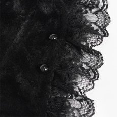 画像10: Cross Lace-Trimmed Velvet Neckwear / 付け襟【Devil Fashion】 (10)