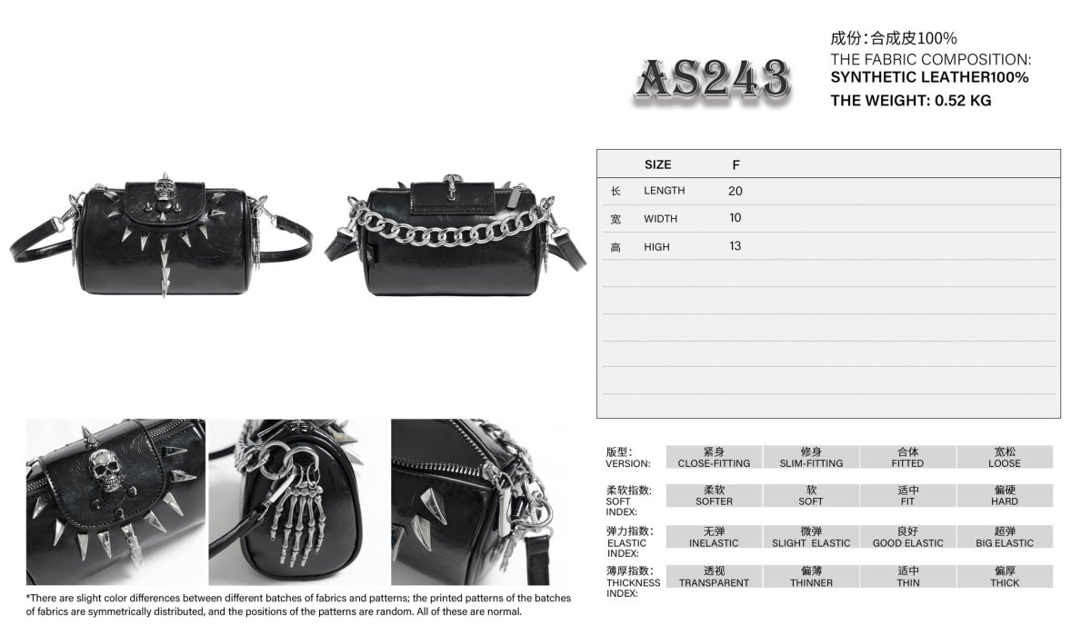 画像13: Calf Horn Leather Bag / ハンドバッグ【Devil Fashion】 (13)