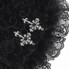 画像9: Cross Lace-Trimmed Velvet Neckwear / 付け襟【Devil Fashion】 (9)