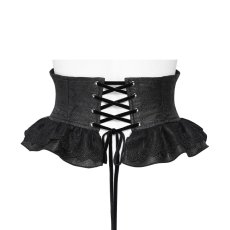 画像8: Ruffled Buckle Straps Lace-up Girdle / コルセットベルト【Devil Fashion】 (8)