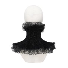 画像7: Cross Lace-Trimmed Velvet Neckwear / 付け襟【Devil Fashion】 (7)