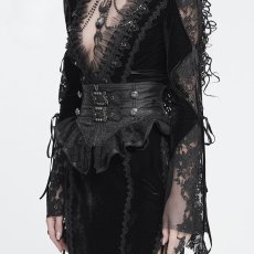 画像4: Ruffled Buckle Straps Lace-up Girdle / コルセットベルト【Devil Fashion】 (4)