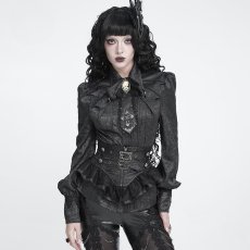 画像5: Ruffled Buckle Straps Lace-up Girdle / コルセットベルト【Devil Fashion】 (5)