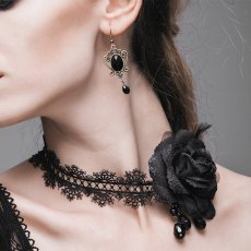 画像3: rose beaded sexy women hollow out lace necklace / ネックレス【Devil Fashion】 (3)