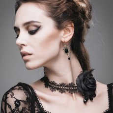 画像4: rose beaded sexy women hollow out lace necklace / ネックレス【Devil Fashion】 (4)