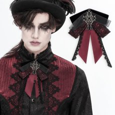 画像1: Gothic ribbon bow tie / ブローチ【Devil Fashion】 (1)