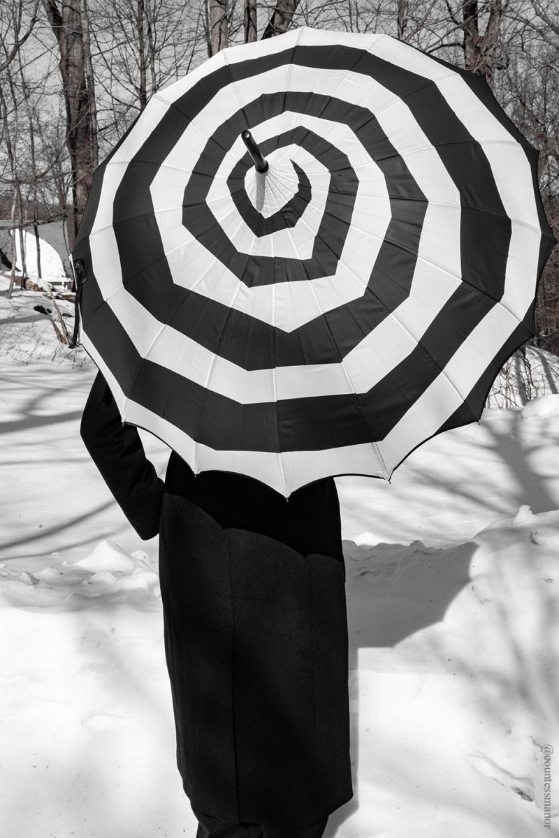 画像1: Batwing Pagoda Umbrella / SPOOKY SPIRAL / パゴダ傘【VampireFreaks】 (1)