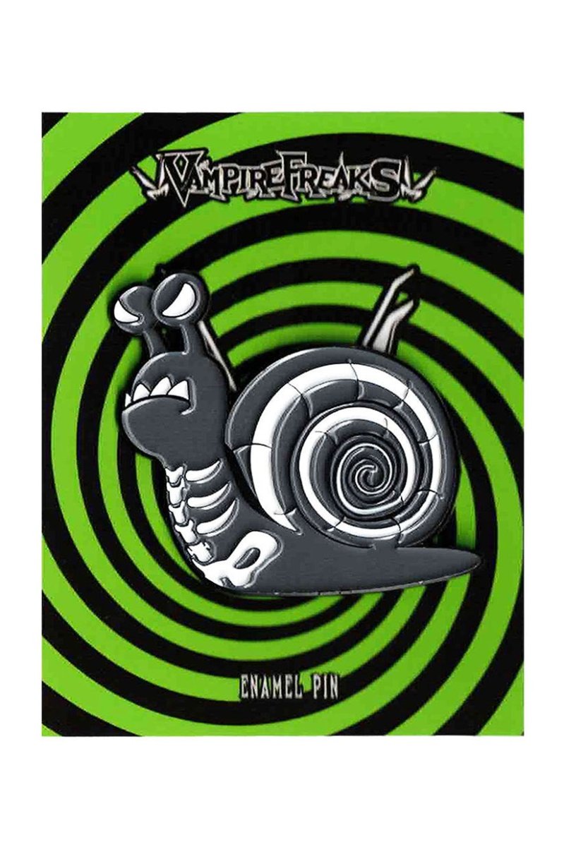 画像2: Escar Bones Snail Enamel Pin / ピン【VampireFreaks】 (2)
