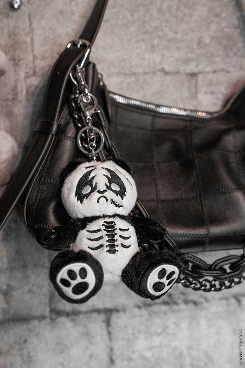 画像2: Death Metal Panda Plush Keychain / ぬいぐるみキーホルダー【VampireFreaks】 (2)