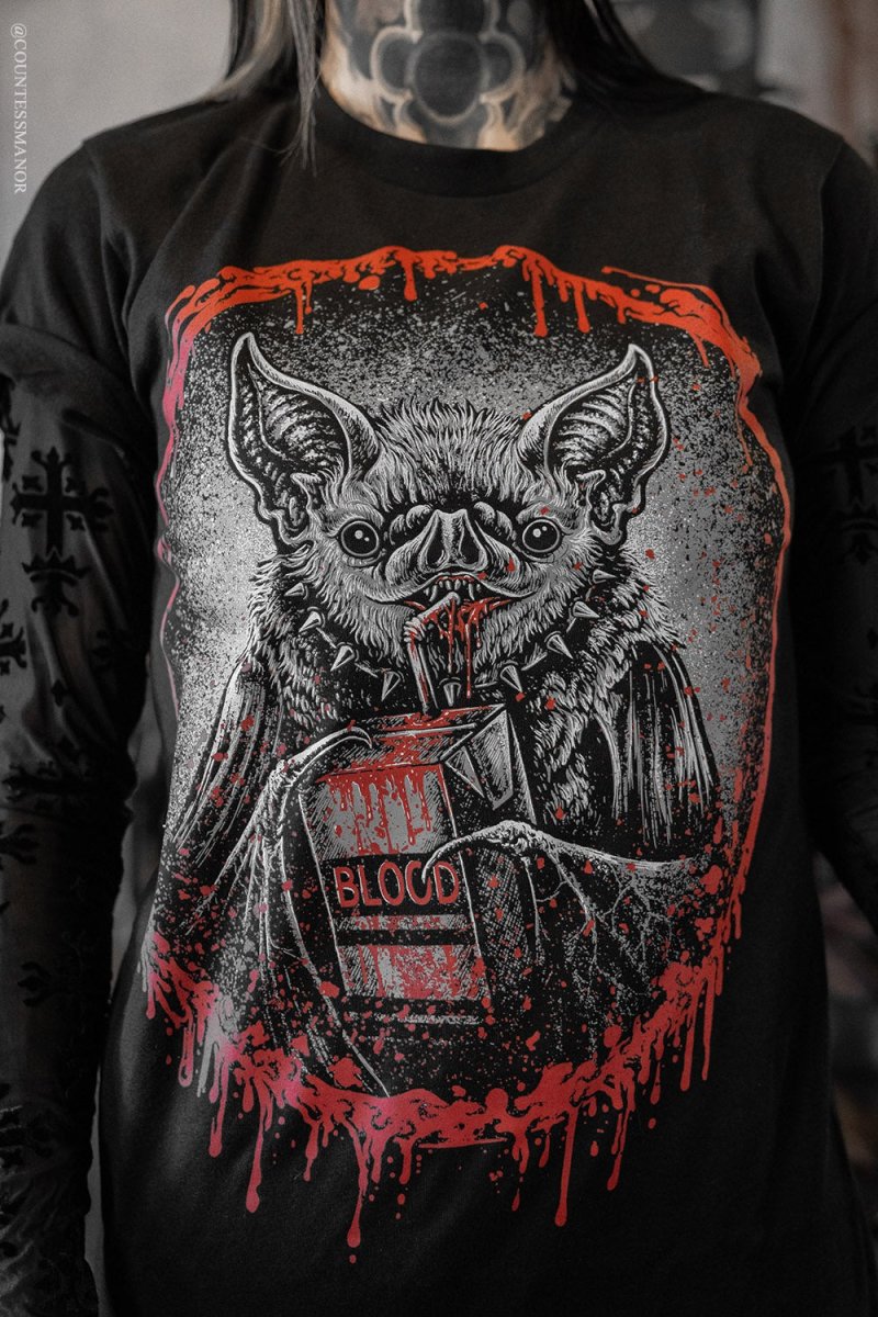 画像4: Bat Blood Snack Time / Ｔシャツ【VampireFreaks】 (4)