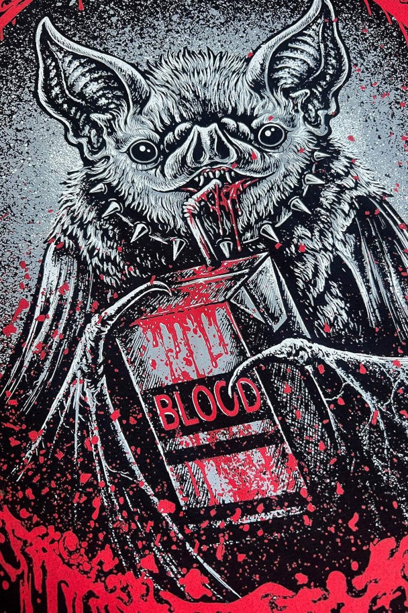 画像2: Bat Blood Snack Time / ロングスリーブＴシャツ【VampireFreaks】 (2)