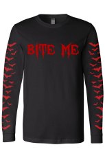 画像2: Bite Me / ロングスリーブＴシャツ【VampireFreaks】 (2)