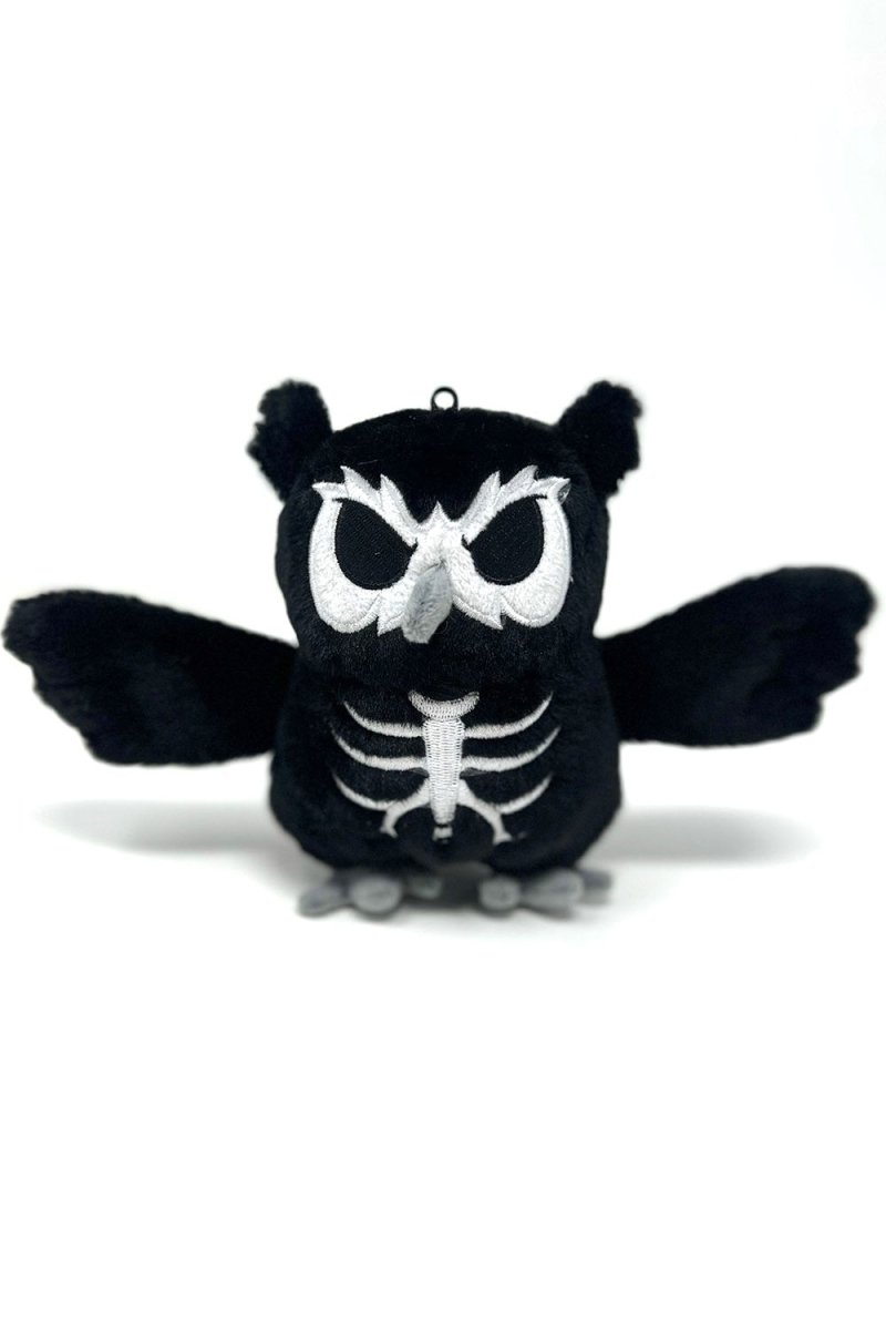 画像2: Skelehoot Owl Plush Keychain / ぬいぐるみキーホルダー【VampireFreaks】 (2)