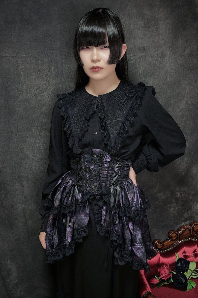 画像2: Dark Butterfly-Wing Gradient Dovetail Skirt / スカート【DARK IN LOVE】 (2)