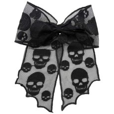 画像1: Skull Lace Hair Bow / ヘアリボン【KREEPSVILLE 666】 (1)
