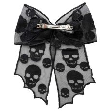 画像2: Skull Lace Hair Bow / ヘアリボン【KREEPSVILLE 666】 (2)