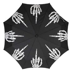 画像1: Skeleton Middle Finger / UVカット / 折りたたみ傘（ワンタッチ式）【KREEPSVILLE 666】 (1)