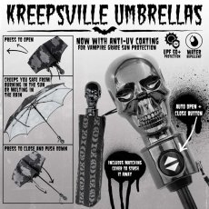 画像4: Bat Stripe / UVカット / 折りたたみ傘（ワンタッチ式）【KREEPSVILLE 666】 (4)