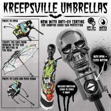 画像4: Zombie Girl / UVカット / 折りたたみ傘（ワンタッチ式）【KREEPSVILLE 666】 (4)
