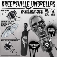 画像4: Skeleton Middle Finger / UVカット / 折りたたみ傘（ワンタッチ式）【KREEPSVILLE 666】 (4)