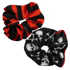 画像1: Skull and Crossbone Scrunchie Set / 2個セット / シュシュ【KREEPSVILLE 666】 (1)