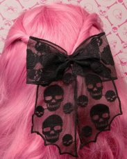 画像4: Skull Lace Hair Bow / ヘアリボン【KREEPSVILLE 666】 (4)