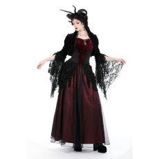 画像4: Gothic Patterned Velvet Lace Flared Sleeves Shrug / ボレロ【DARK IN LOVE】 (4)