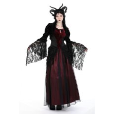 画像6: Gothic Patterned Velvet Lace Flared Sleeves Shrug / ボレロ【DARK IN LOVE】 (6)
