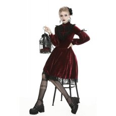 画像5: Gothic Ghost Blood Cross Velvet Dress / RED / ワンピース【DARK IN LOVE】 (5)