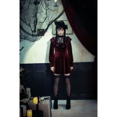 画像14: Dark Red Velvet Gothic Doll Dress / ワンピース【DARK IN LOVE】 (14)