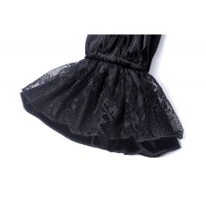 画像12: Gothic Lolita Lace V Neck Velvet Dress  / ワンピース【DARK IN LOVE】 (12)