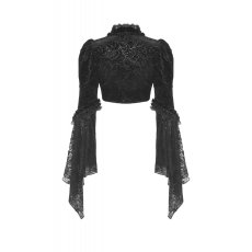 画像3: Gothic Patterned Velvet Lace Flared Sleeves Shrug / ボレロ【DARK IN LOVE】 (3)