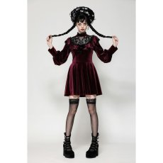 画像7: Dark Red Velvet Gothic Doll Dress / ワンピース【DARK IN LOVE】 (7)