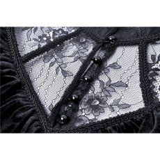 画像11: Gothic Lolita Lace V Neck Velvet Dress  / ワンピース【DARK IN LOVE】 (11)