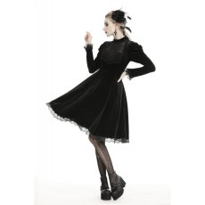 画像5: Gothic Doll Puff Sleeves Velvet Dress / ワンピース【DARK IN LOVE】 (5)
