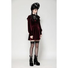 画像9: Dark Red Velvet Gothic Doll Dress / ワンピース【DARK IN LOVE】 (9)