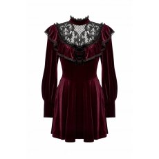 画像2: Dark Red Velvet Gothic Doll Dress / ワンピース【DARK IN LOVE】 (2)